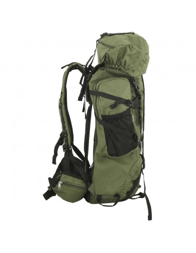 Zaino da Trekking Verde Militare 100 L in Tessuto Oxford