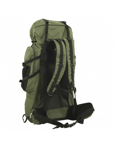 Zaino da Trekking Verde Militare 100 L in Tessuto Oxford