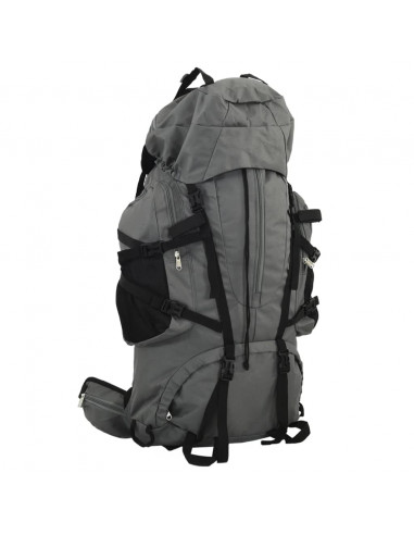 Zaino da Trekking Grigio 60 L in Tessuto Oxford