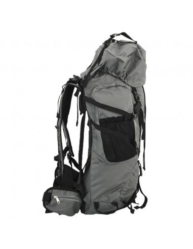 Zaino da Trekking Grigio 60 L in Tessuto Oxford