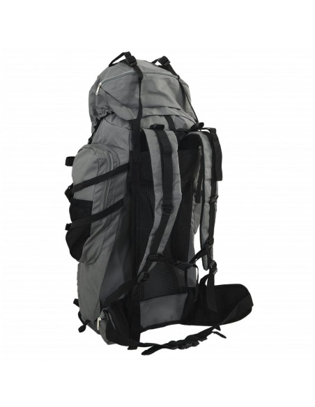 Zaino da Trekking Grigio 60 L in Tessuto Oxford