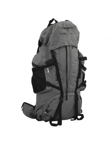 Zaino da Trekking Grigio 80 L in Tessuto Oxford