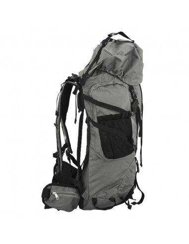 Zaino da Trekking Grigio 80 L in Tessuto Oxford