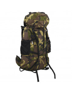 Zaino da Trekking Verde Mimetico 80 L in Tessuto Oxford 2