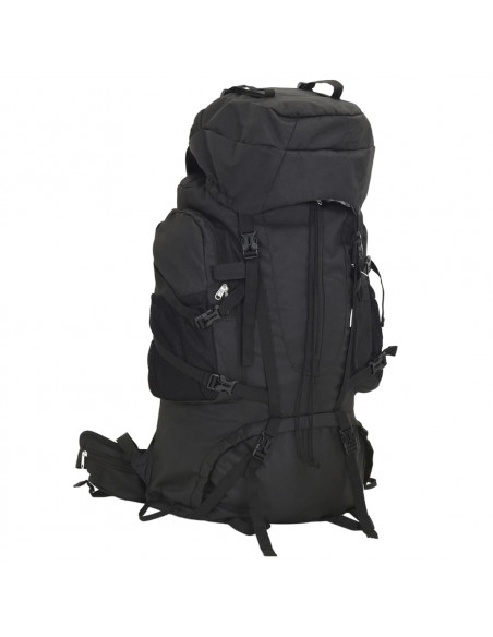 Zaino da Trekking Nero 80 L in Tessuto Oxford