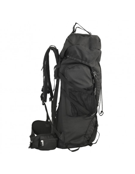 Zaino da Trekking Nero 80 L in Tessuto Oxford