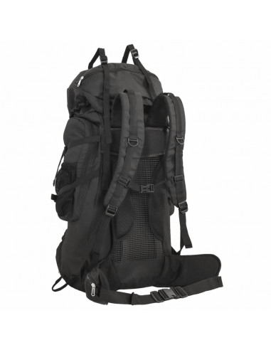 Zaino da Trekking Nero 80 L in Tessuto Oxford