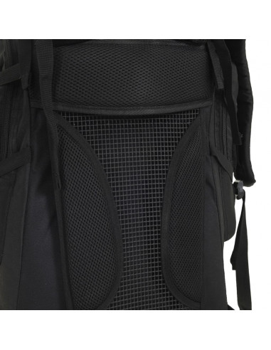 Zaino da Trekking Nero 80 L in Tessuto Oxford
