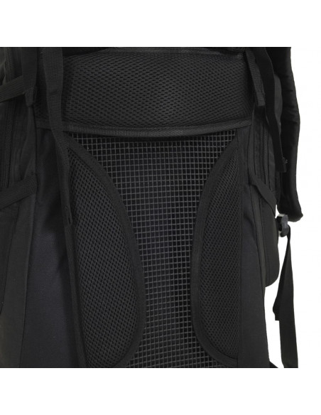 Zaino da Trekking Nero 80 L in Tessuto Oxford