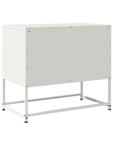 Mobile TV Bianco 68,5x39x60,5 cm in Acciaio