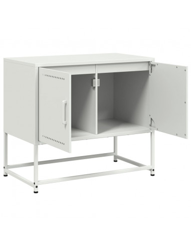 Mobile TV Bianco 68,5x39x60,5 cm in Acciaio