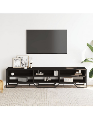 Mobile Porta TV Nero 180x34x41 cm in Legno Multistrato