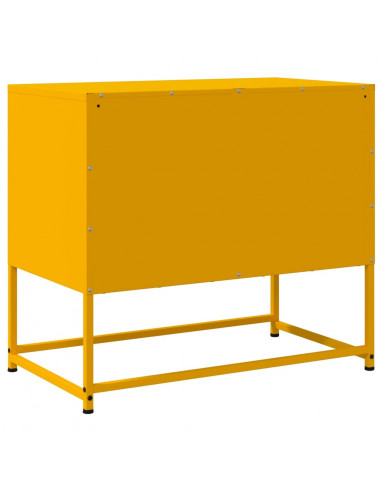 Mobile TV Giallo Senape 68,5x39x60,5 cm in Acciaio