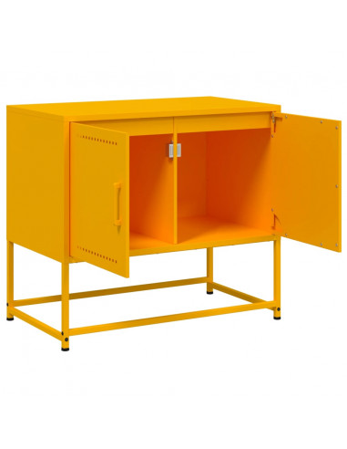 Mobile TV Giallo Senape 68,5x39x60,5 cm in Acciaio