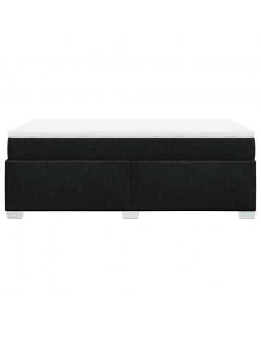 Giroletto a Molle con Materasso Nero 120x190 cm in Tessuto