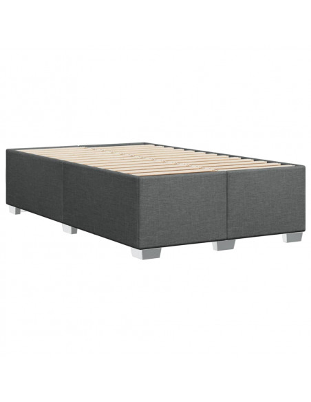 Giroletto a Molle con Materasso Grigio Scuro 120x190cm Tessuto