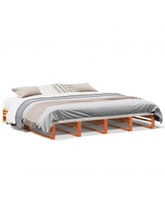 Giroletto Marrone Cera 200x200 cm in Legno Massello di Pino 2