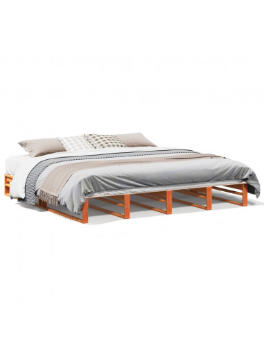 Giroletto Marrone Cera 200x200 cm in Legno Massello di Pino