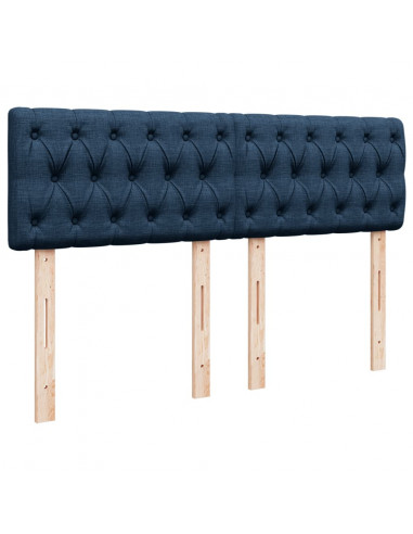 Giroletto a Molle con Materasso Blu 140x200 cm in Tessuto