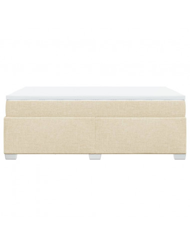 Giroletto a Molle con Materasso Crema 120x190 cm in Tessuto