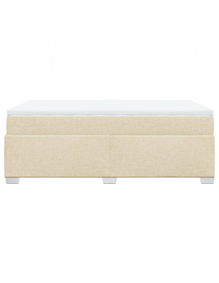 Giroletto a Molle con Materasso Crema 120x190 cm in Tessuto