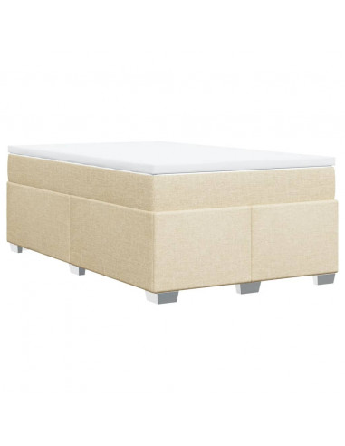 Giroletto a Molle con Materasso Crema 120x190 cm in Tessuto