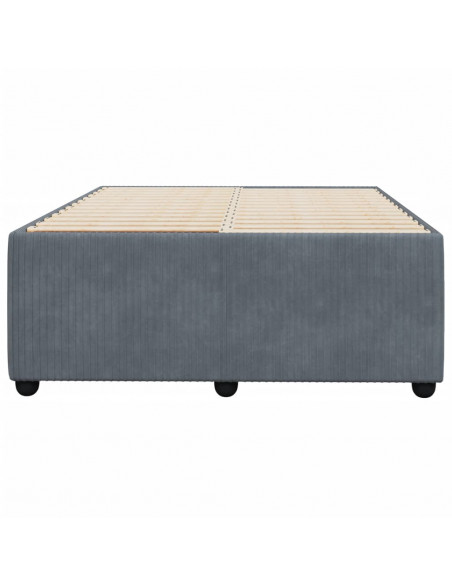 Giroletto senza Materasso Grigio Scuro 120x200 cm Velluto