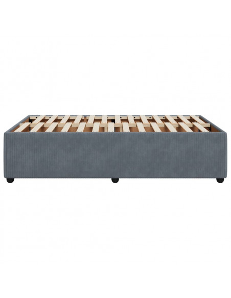 Giroletto senza Materasso Grigio Scuro 120x200 cm Velluto
