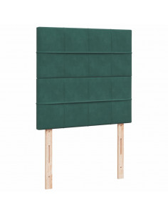 Giroletto a Molle con Materasso Verde Scuro 100x200 cm Velluto 2