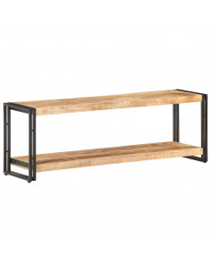Mobile Porta TV 120x30x40 cm in Legno di Mango Grezzo 2