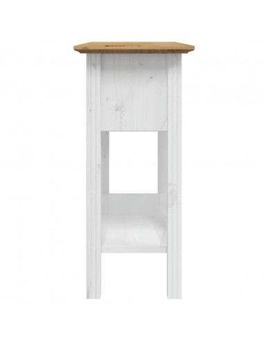 Tavolo Consolle BODO 90x34,5x73 cm Legno Massello Pino Marrone