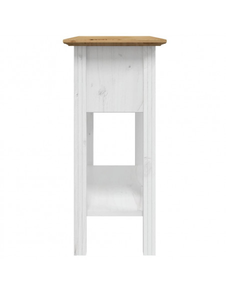 Tavolo Consolle BODO 90x34,5x73 cm Legno Massello Pino Marrone