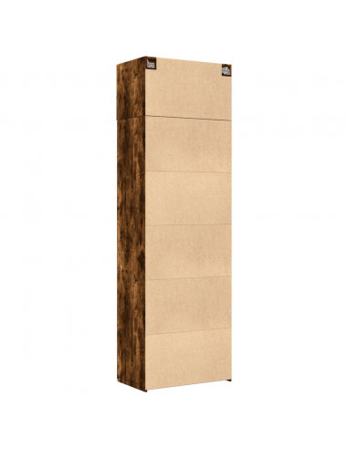 Armadietto Rovere Fumo 70x42,5x225 cm in Legno Multistrato