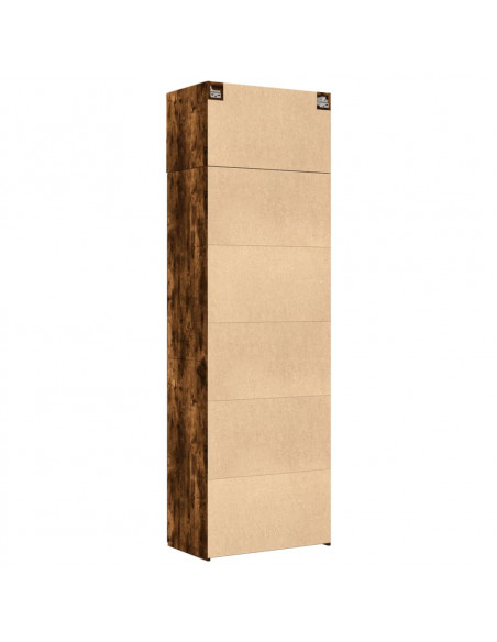 Armadietto Rovere Fumo 70x42,5x225 cm in Legno Multistrato