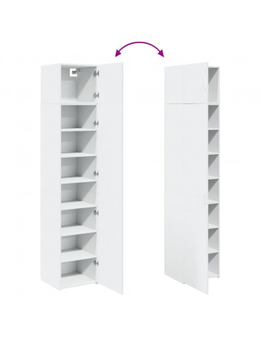 Mobile Sottile Bianco 45x42,5x225 cm in Truciolato