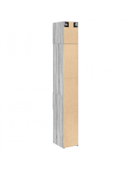 Mobile Sottile Grigio Sonoma 30x42,5x225 cm in Truciolato