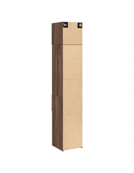Mobile Sottile Rovere Marrone 40x42,5x225 cm in Truciolato