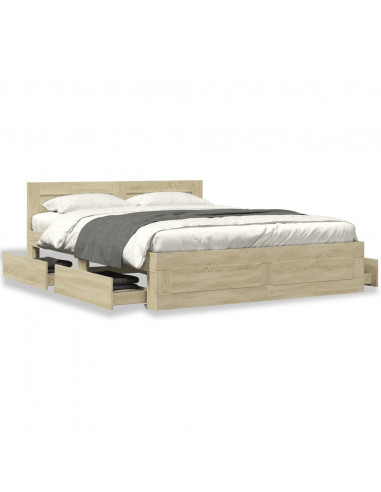 Giroletto Testiera Rovere Sonoma 150x200 cm Legno Multistrato