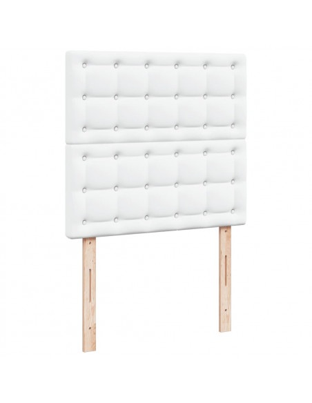 Giroletto a Molle con Materasso Bianco 100x200 cm in Similpelle