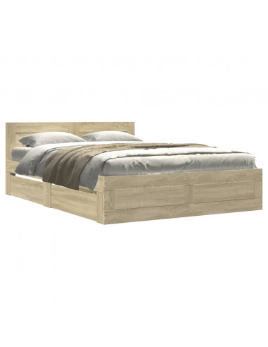 Giroletto Testiera Rovere Sonoma 120x190 cm Legno Multistrato