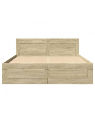 Giroletto Testiera Rovere Sonoma 120x190 cm Legno Multistrato