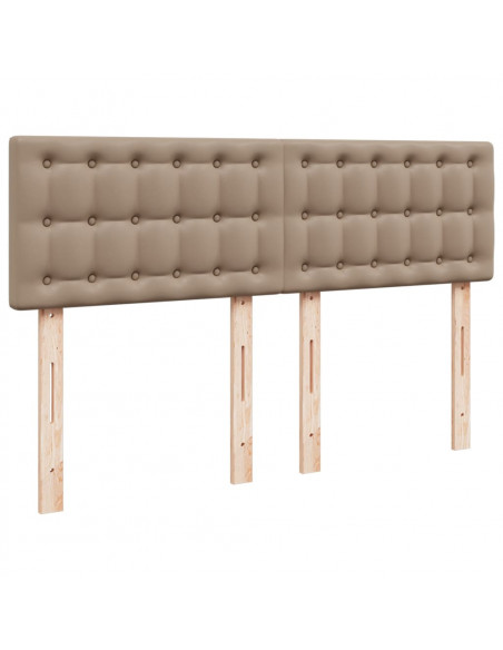 Giroletto a Molle con Materasso Cappuccino 140x200cm Similpelle