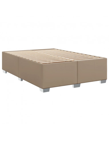 Giroletto a Molle con Materasso Cappuccino 140x200cm Similpelle