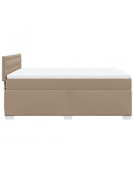 Giroletto a Molle con Materasso Cappuccino 140x200cm Similpelle
