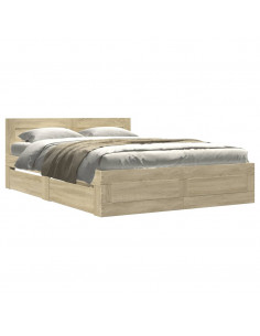 Giroletto Testiera Rovere Sonoma 140x200 cm Legno Multistrato 2