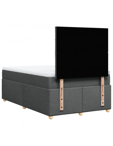 Giroletto a Molle con Materasso Grigio Scuro 120x190cm Tessuto