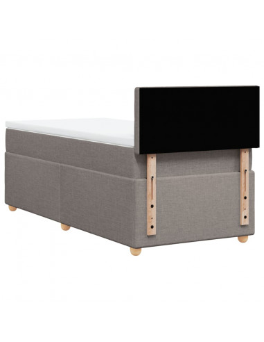 Giroletto a Molle con Materasso Tortora 80x200 cm inTessuto