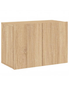 Mobili TV a Muro 5pz Rovere Sonoma in Legno Multistrato 2