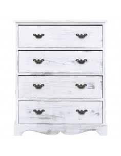 Cassettiera Bianca 60x30x75 cm in Legno 2