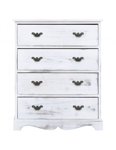 Cassettiera Bianca 60x30x75 cm in Legno